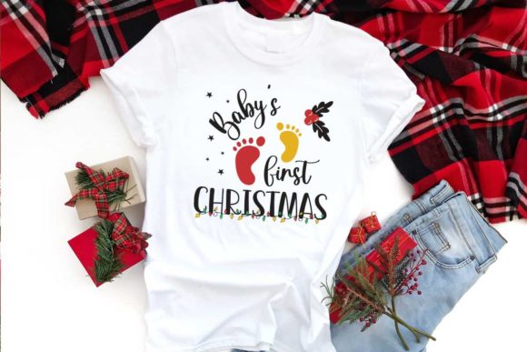 Baby 1st Christmas Graphic Design: A Festive Craft Asset for Local Business Branding