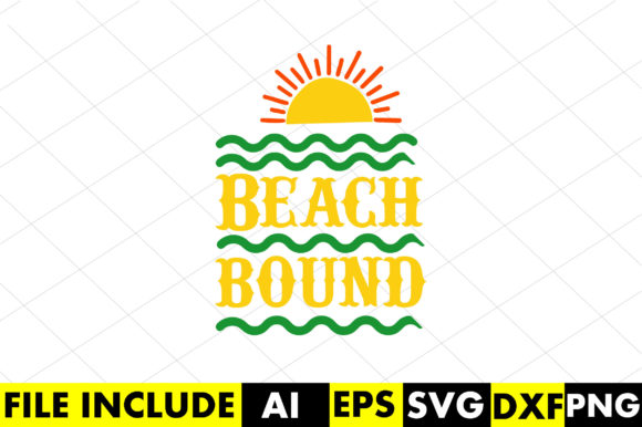 Beach Bound Graphics: A Versatile Craft Design for Modern Branding