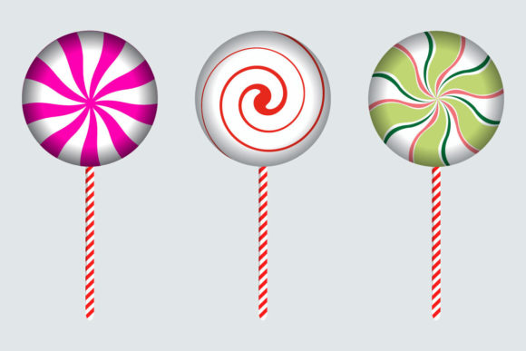 Christmas Round Lollipop Vector Design: A Festive Graphic for Holiday Marketing