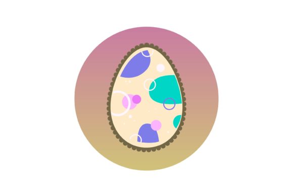 Easter Egg Decor Ornate Scalloped Edge: A Festive Graphic Freebie for Branding