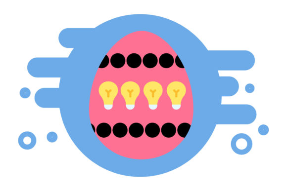 Easter Icon Vector Lamp Design Creative: A Festive Graphic Asset for Local Business Branding
