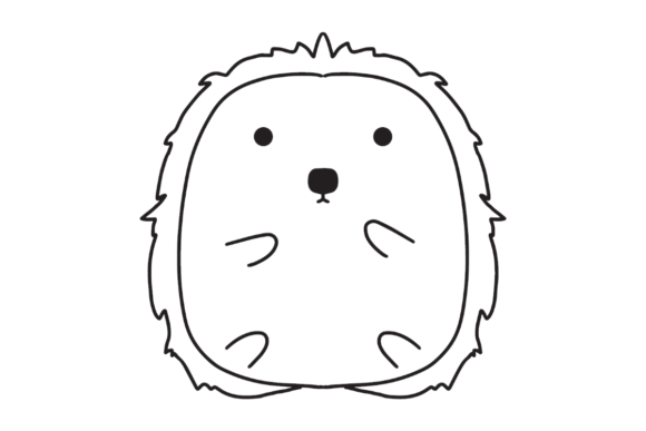 Hedgehog Doodle Style, Hand Drawn: A Versatile Graphic Design Freebie for Crafters