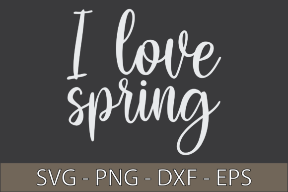 I Love Spring: A Vibrant Graphic Design Asset for Bloggers and Content Creators