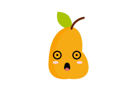 Kawaii Fruit Funny Design – A Playful Graphic Asset for Content Creators