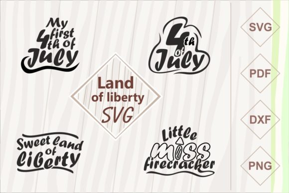 Land of Liberty Graphics Set for Crafts and Local Branding