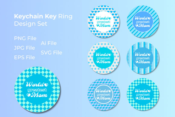 Mother’s Day Monogram Keychain Bundle 16 – A Versatile Graphic Design Asset for Crafts & Local Businesses