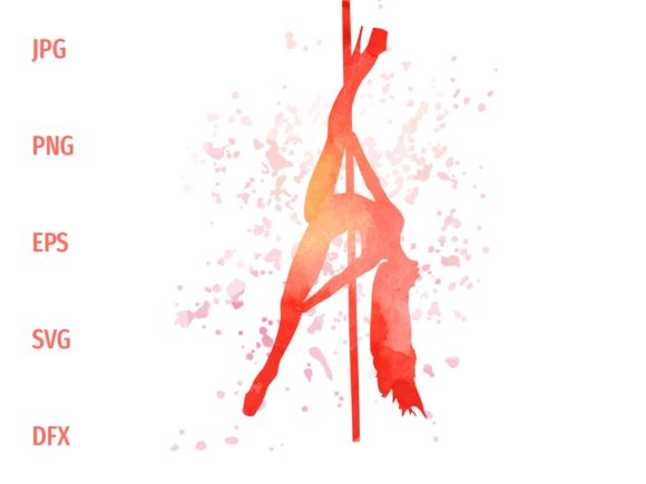 Pole Dance Split Silhouette: A Bold Embroidery Design for the Right Projects
