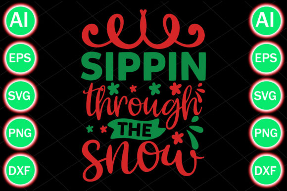 Sippin’ Through the Snow: A Graphic Design Asset for Cozy Crafts and Festive Branding