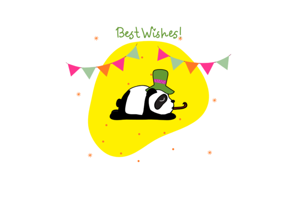 Sleepy Panda Christmas Illustration: A Festive Graphic Freebie for Local Business Branding