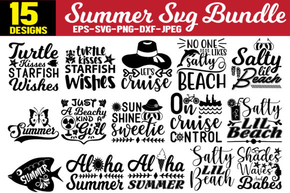 Summer SVG Quotes Bundle: A Vibrant Graphic Design Asset for Crafts and Branding