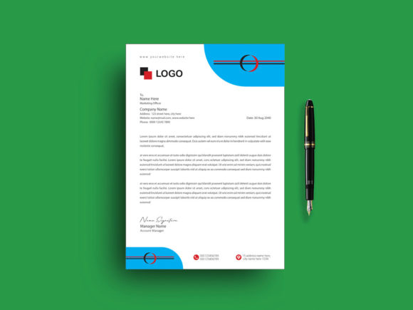 Unique Letterhead Design Template for Graphics and Freebies