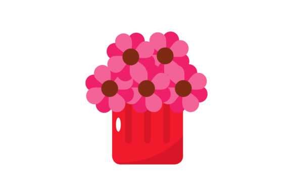 Valentine Illustration Flower Bouquet: A Versatile Graphics Freebie for Content Creators